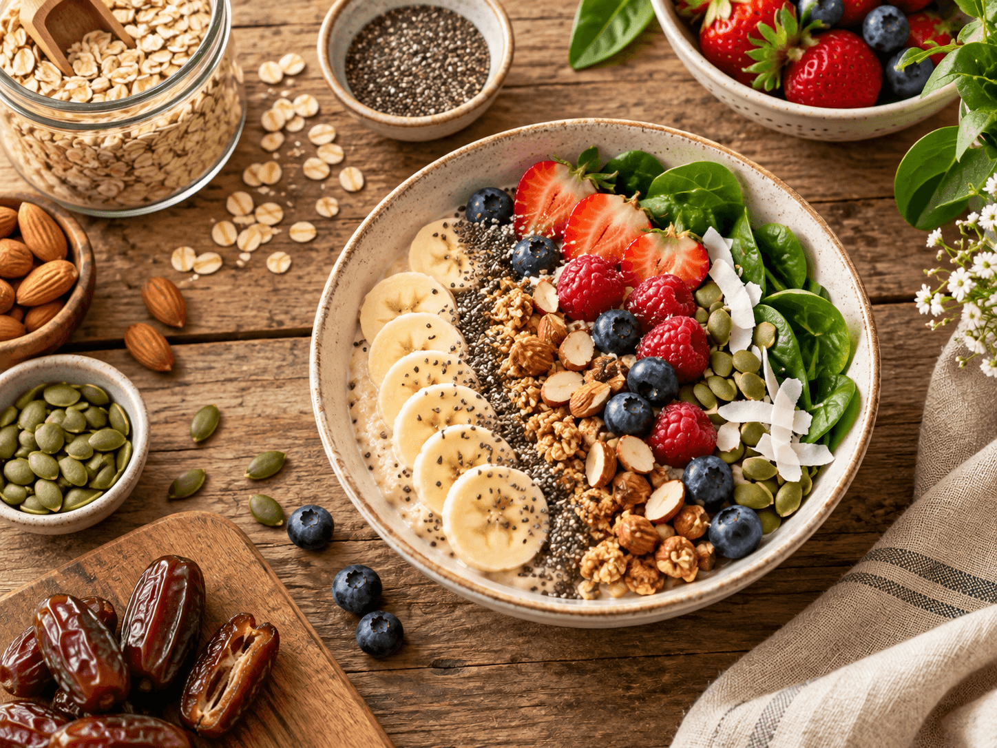 Plant-based protein bars and natural wellness ingredients